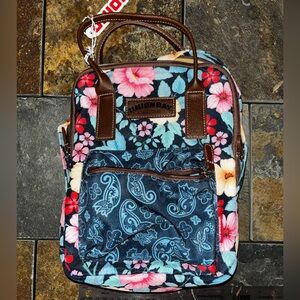 Union Bay Floral Small Mini Backpack Multi color--